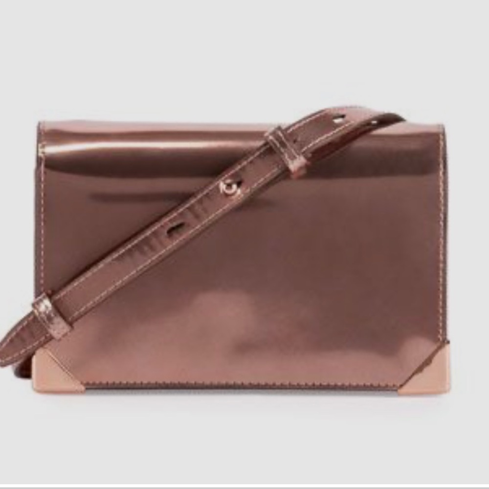 ALEXANDER WANG Prisma BikerMetallic Rose Gold Crossbody